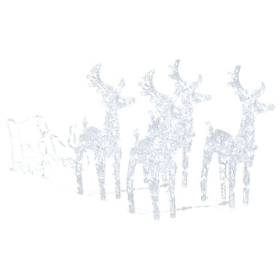 Vidaxl Christmas Decoration Rendeer et SLED 280x28x55 cm acrylique