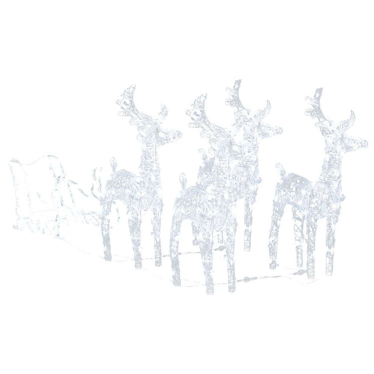 Vidaxl Christmas Decoration Rendeer et SLED 280x28x55 cm acrylique