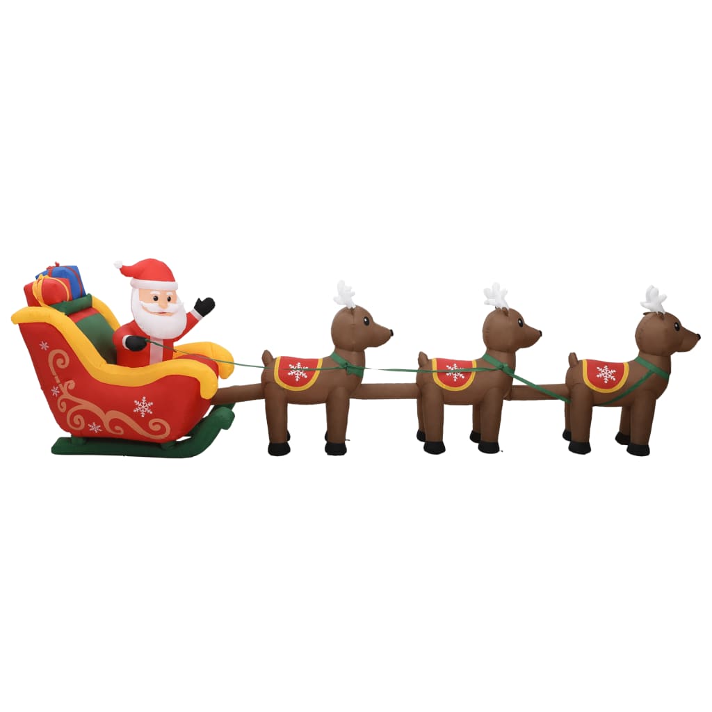 Vidaxl Christmas Decoration Santa Claus et renne de Santan