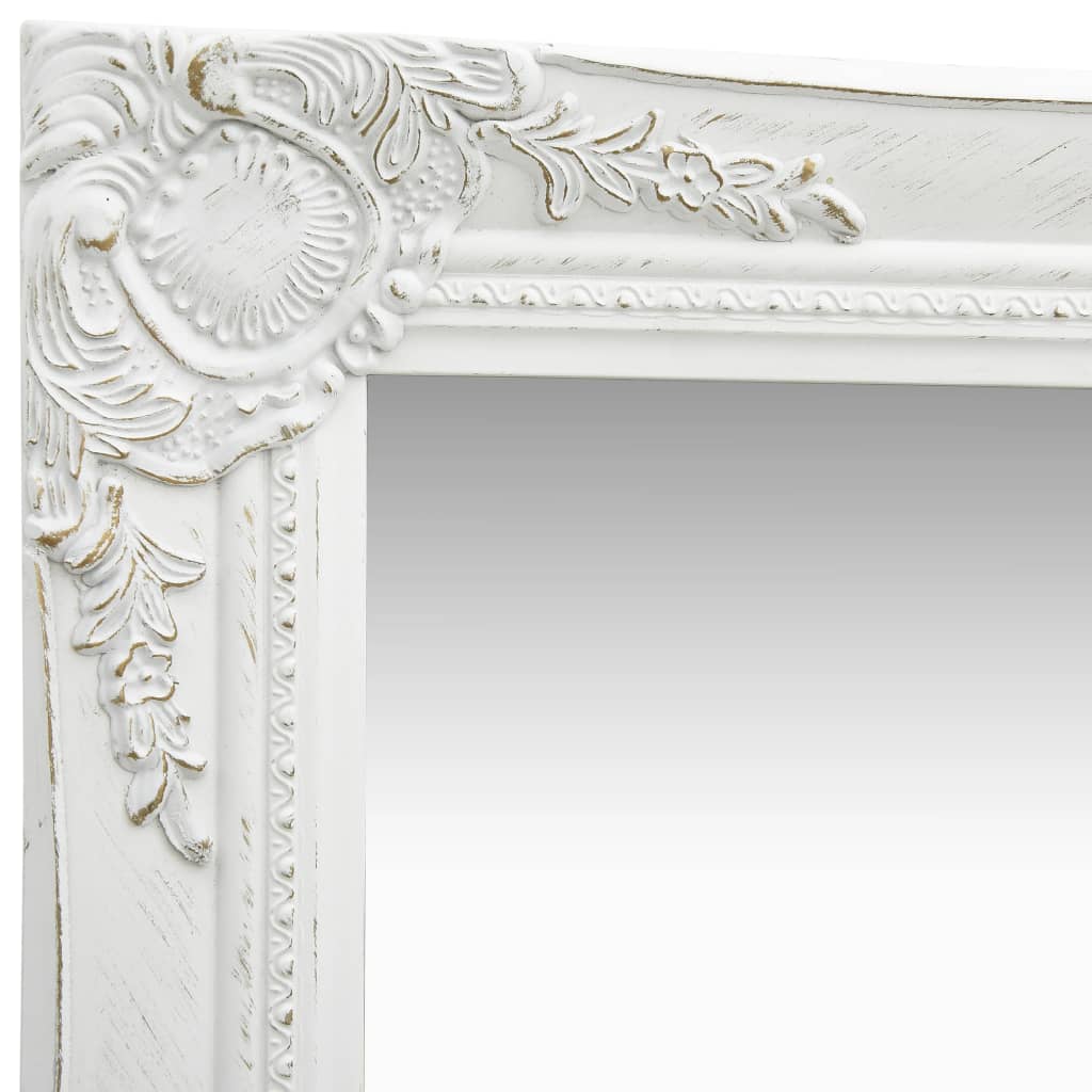 Miroir mural Vidaxl Style baroque 40x40 cm blanc