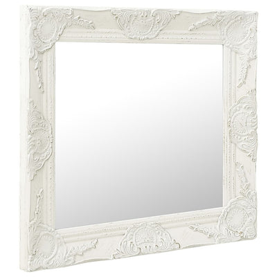 Miroir mural Vidaxl Style baroque 50x50 cm blanc