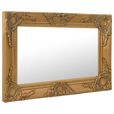 Miroir mural vidaxl style baroque 60x40 cm de couleur or