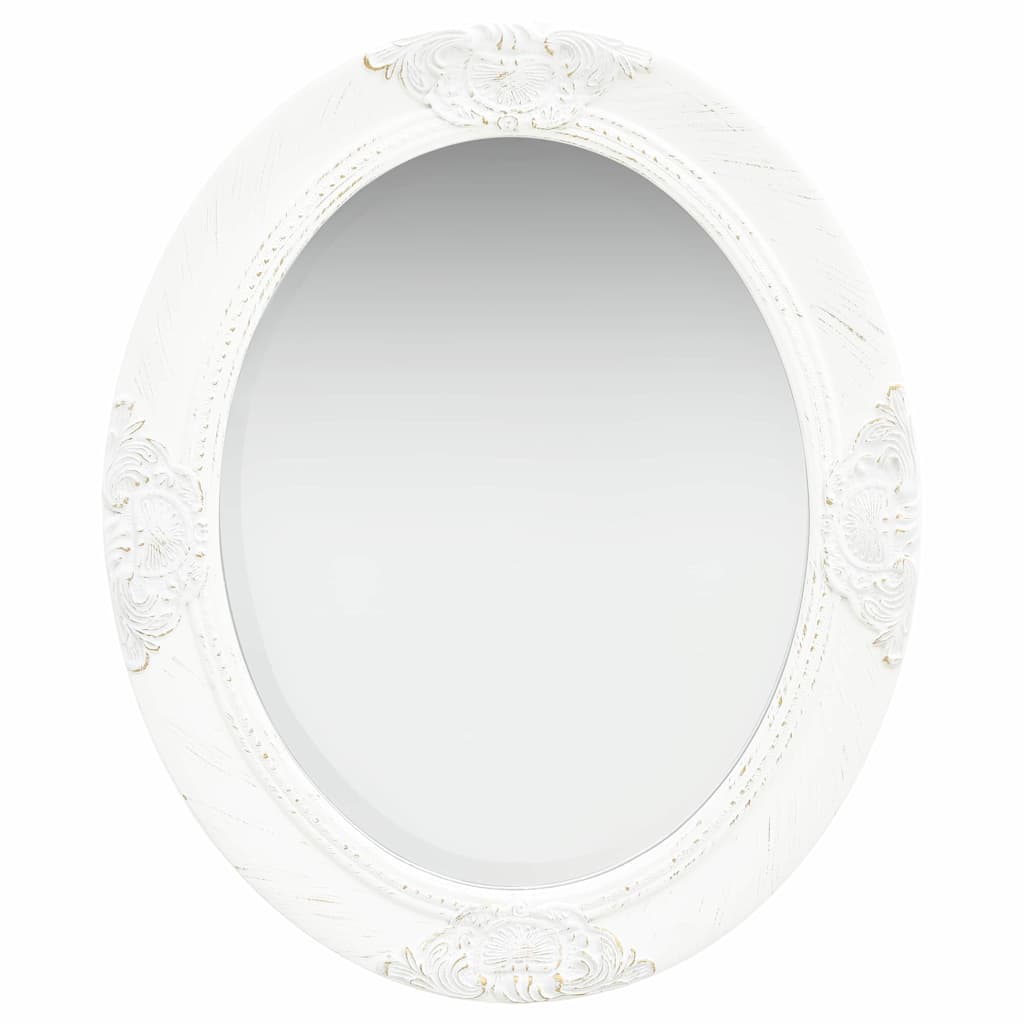 Miroir mural Vidaxl Style baroque 50x60 cm blanc