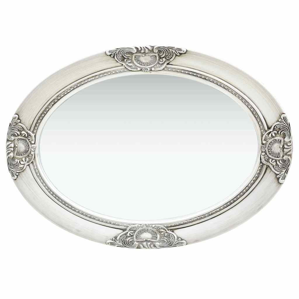 Miroir mural Vidaxl Style baroque 50x70 cm couleur argentée