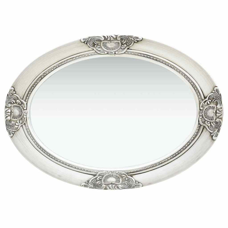 Miroir mural Vidaxl Style baroque 50x70 cm couleur argentée
