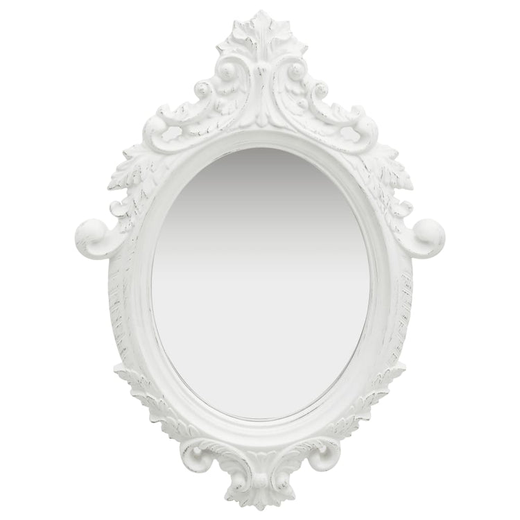 Vidaxl Wall Mirror Castle Style 56x76 cm blanc