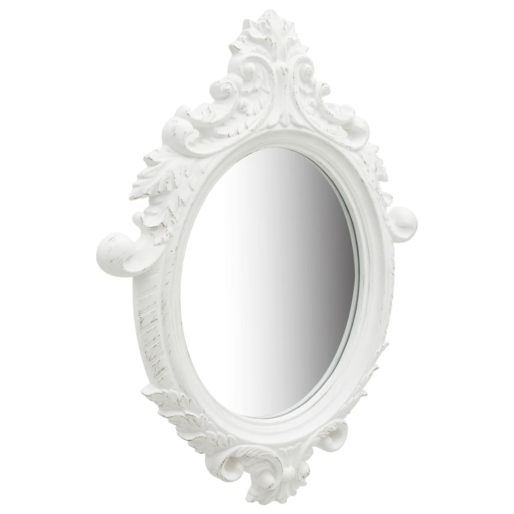 Vidaxl Wall Mirror Castle Style 56x76 cm blanc