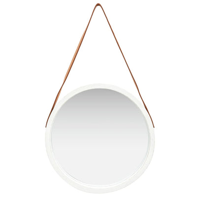 Miroir mural vidaxl avec bande 50 cm blanc