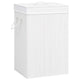 Panier à laverie Vidaxl avec 2 compartiments 72 L Bamboo blanc