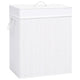 Panier à linge Vidaxl avec 2 compartiments 100 L BAMBO BLANC