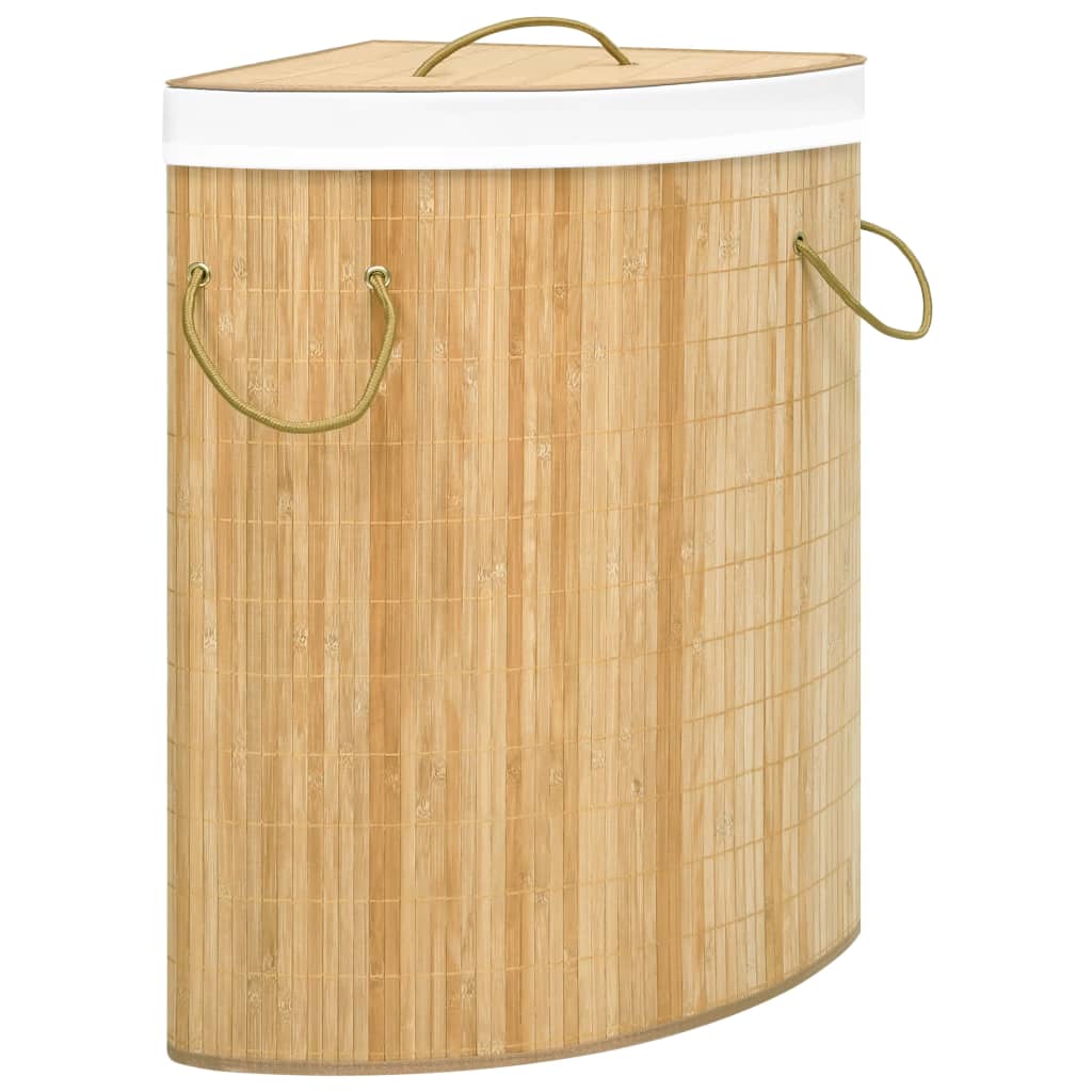 Vidaxl hoekwasmand 60 l bambou