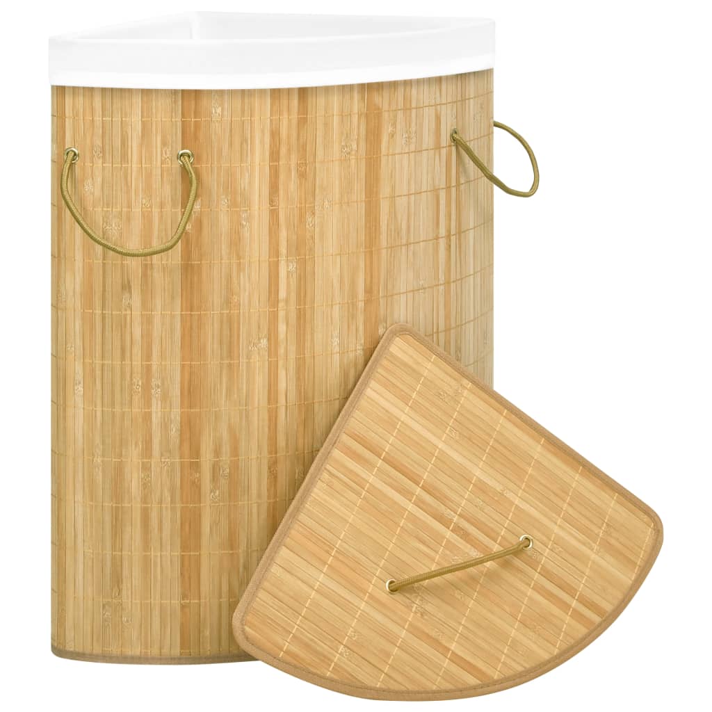 Vidaxl hoekwasmand 60 l bambou