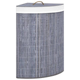 Vidaxl hoekwasmand 60 l bambou gris - afbeelding 1