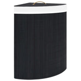 Vidaxl hoekwasmand 60 l Bamboo noir - afbeelding 1