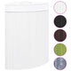 Vidaxl hoekwasmand 60 l Bamboo blanc
