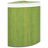Vidaxl hoekwasmand 60 l vert bambou - afbeelding 1