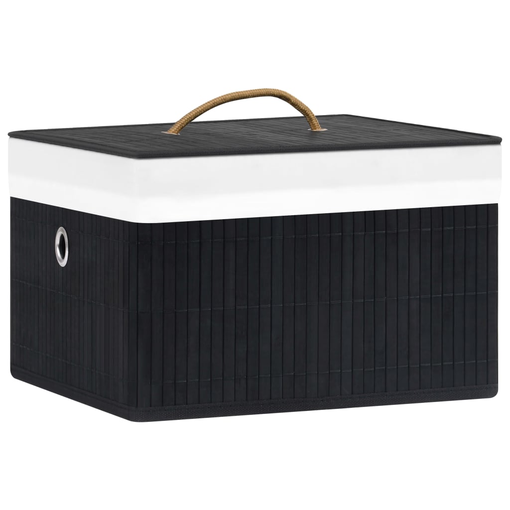 Boîtes de stockage vidaxl 4 pc Bamboo noir
