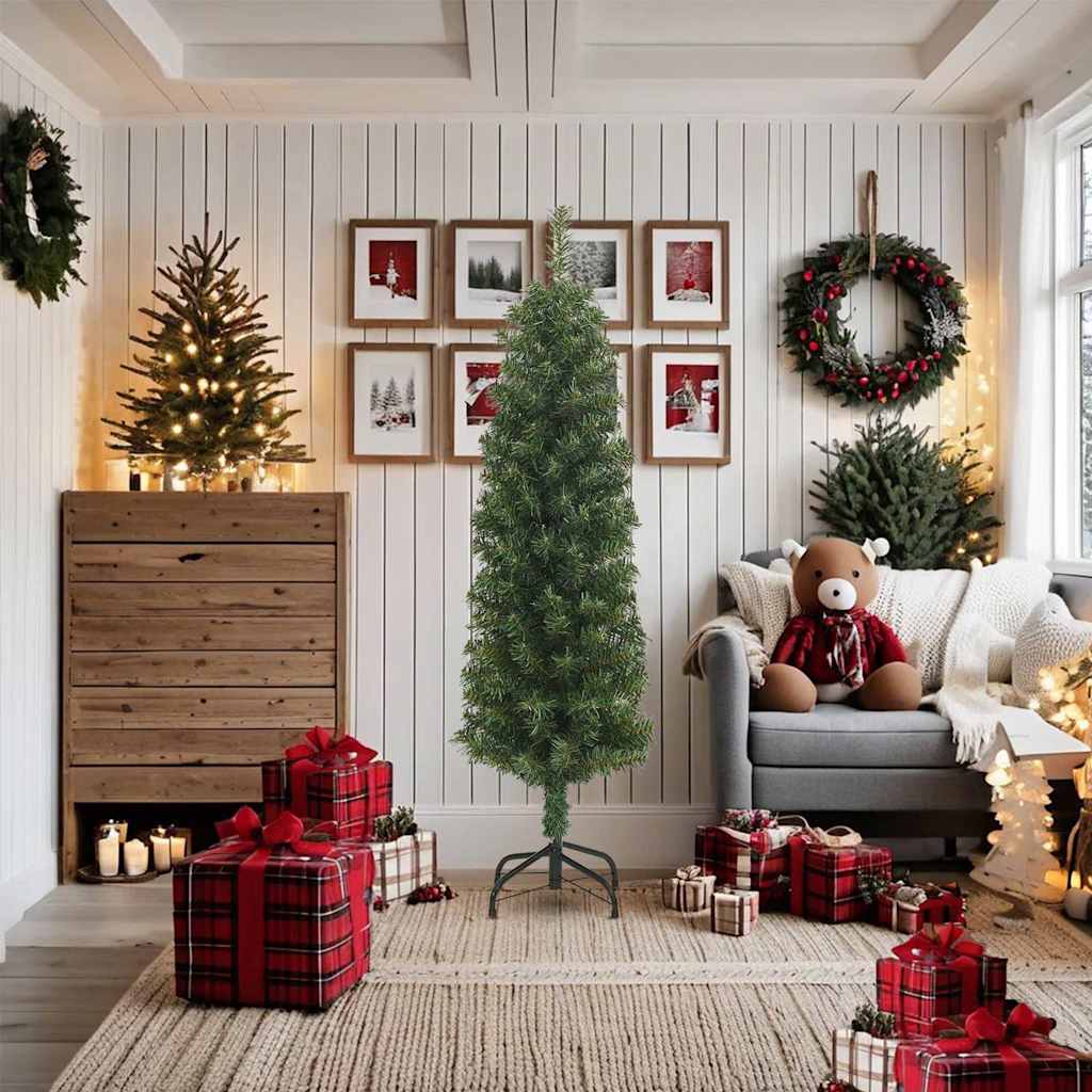 Vidaxl Kunstkerstboom avec un vert PVC standard de 180 cm étroit