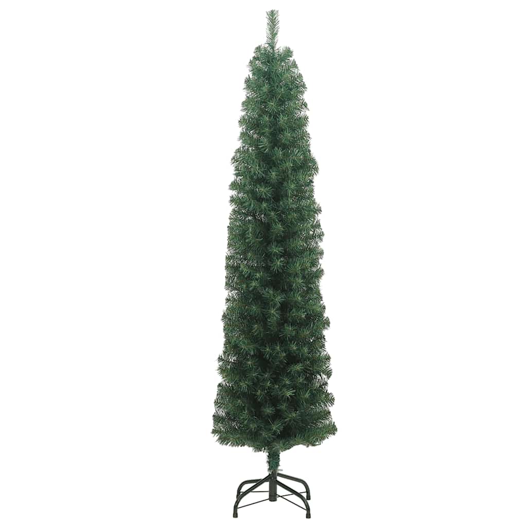Vidaxx sapin de Noël artificiel avec standard étroit 240 cm PVC vert