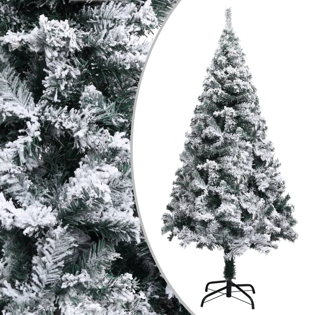 Vidaxl kunstkerstboom avec neige de 150 cm vert