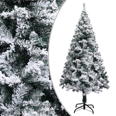 Vidaxl kunstkerstboom avec neige de 150 cm vert