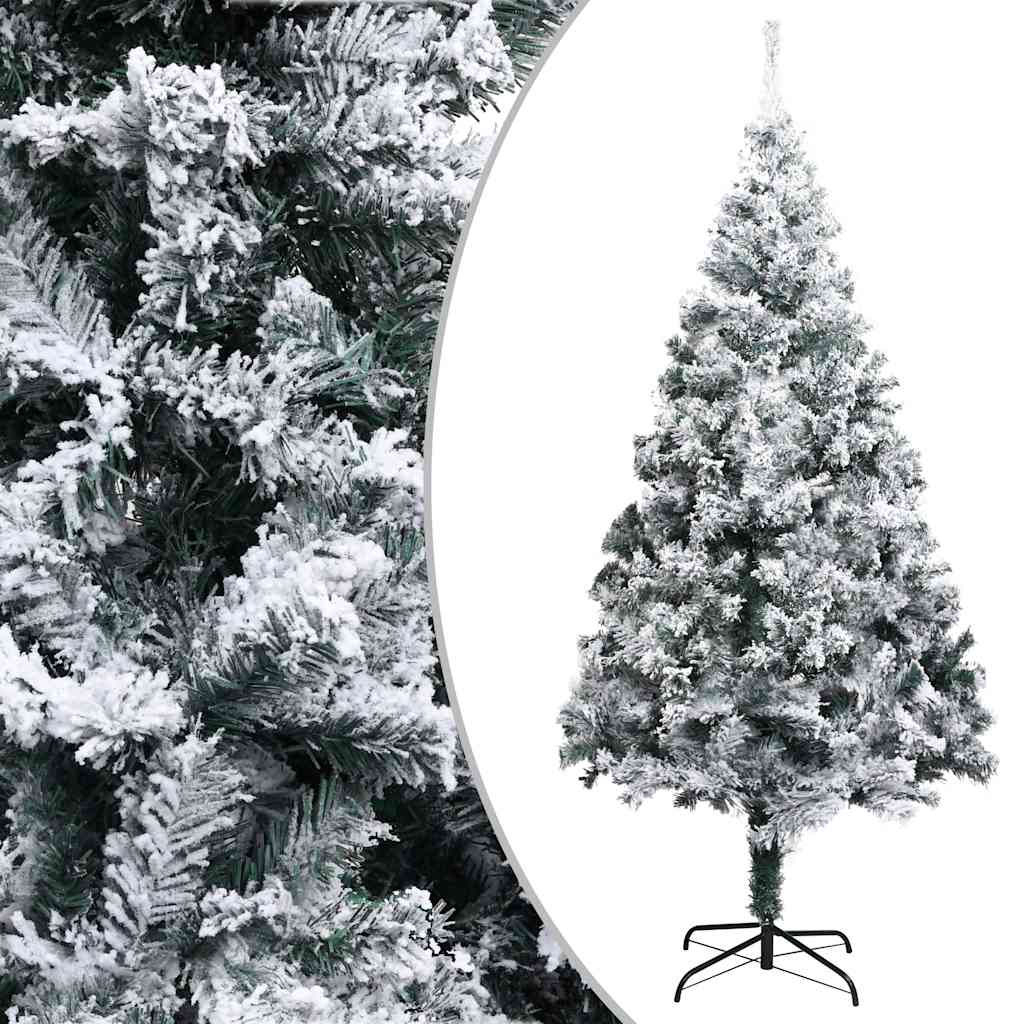 Vidaxl kunstkerstboom avec neige 180 cm vert