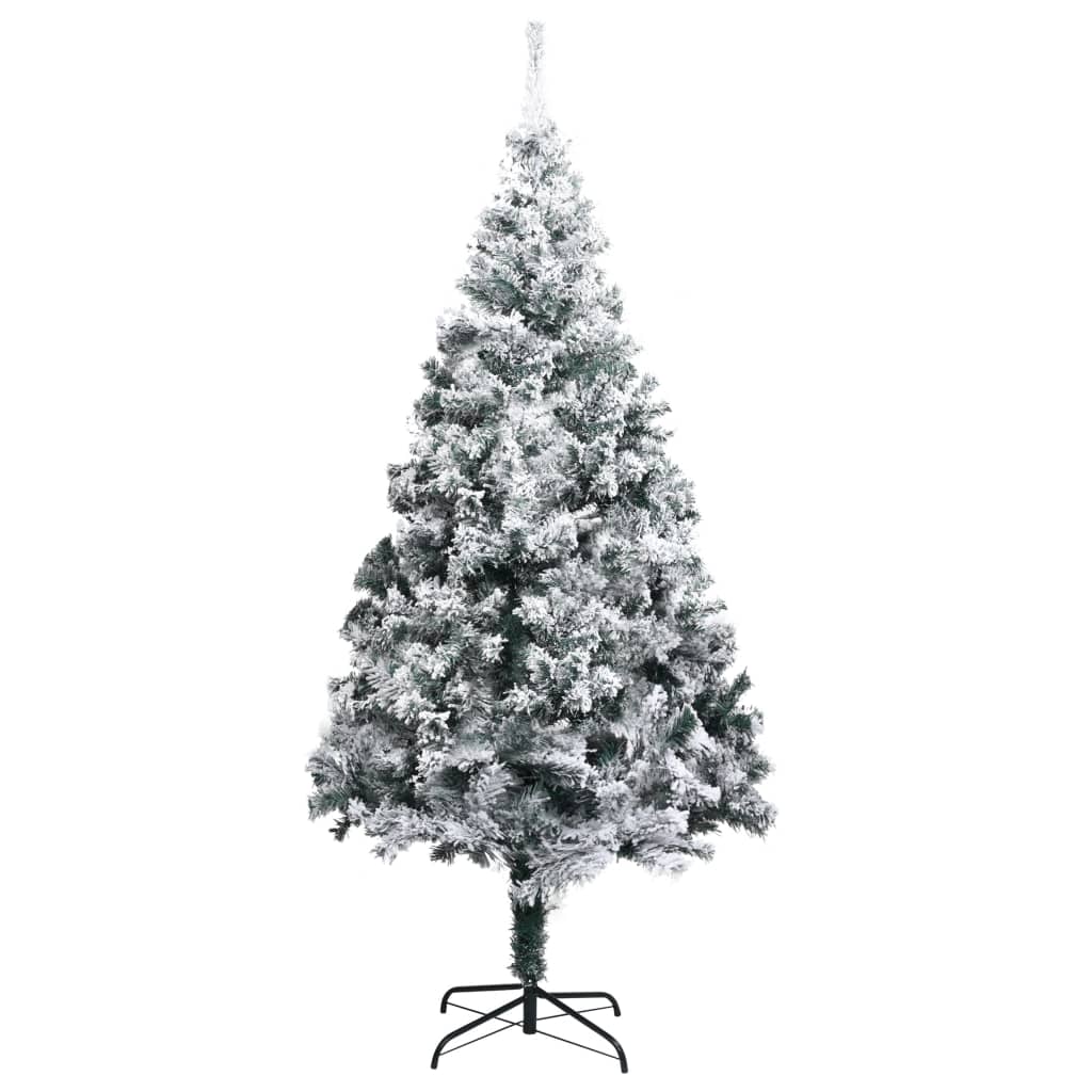 Vidaxl kunstkerstboom avec neige 240 cm vert