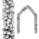 Vidaxl Garland de Noël avec neige 20 m PVC vert