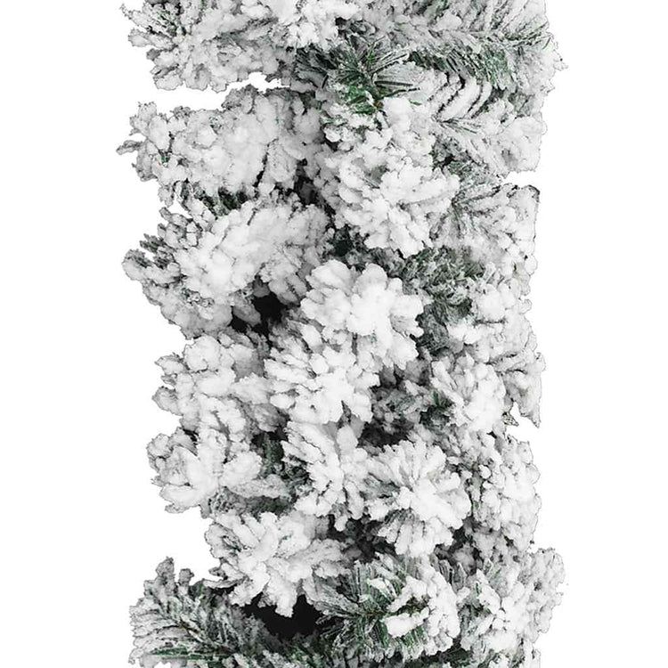 Vidaxl Garland de Noël avec neige 20 m PVC vert
