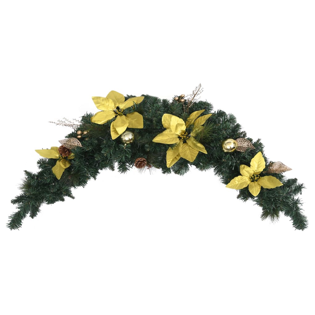 Arc de Noël Vidaxl avec lumières LED 90 cm en PVC vert