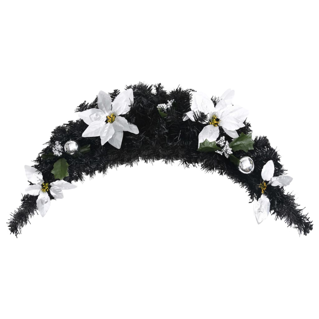 Arc de Noël Vidaxl avec lumières LED 90 cm PVC Black
