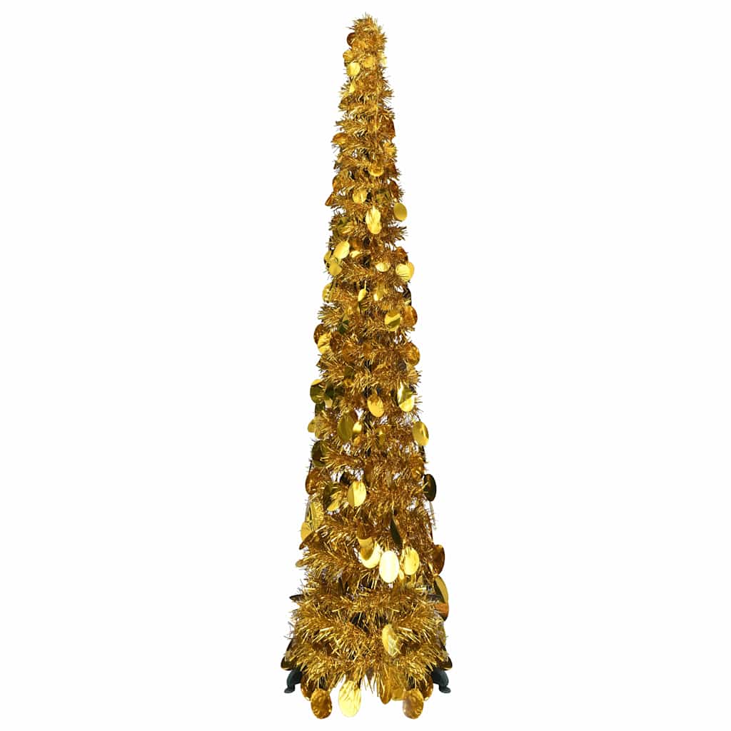 Vidaxl Kunstkerstboom pop-up 120 cm Pet Gold colored