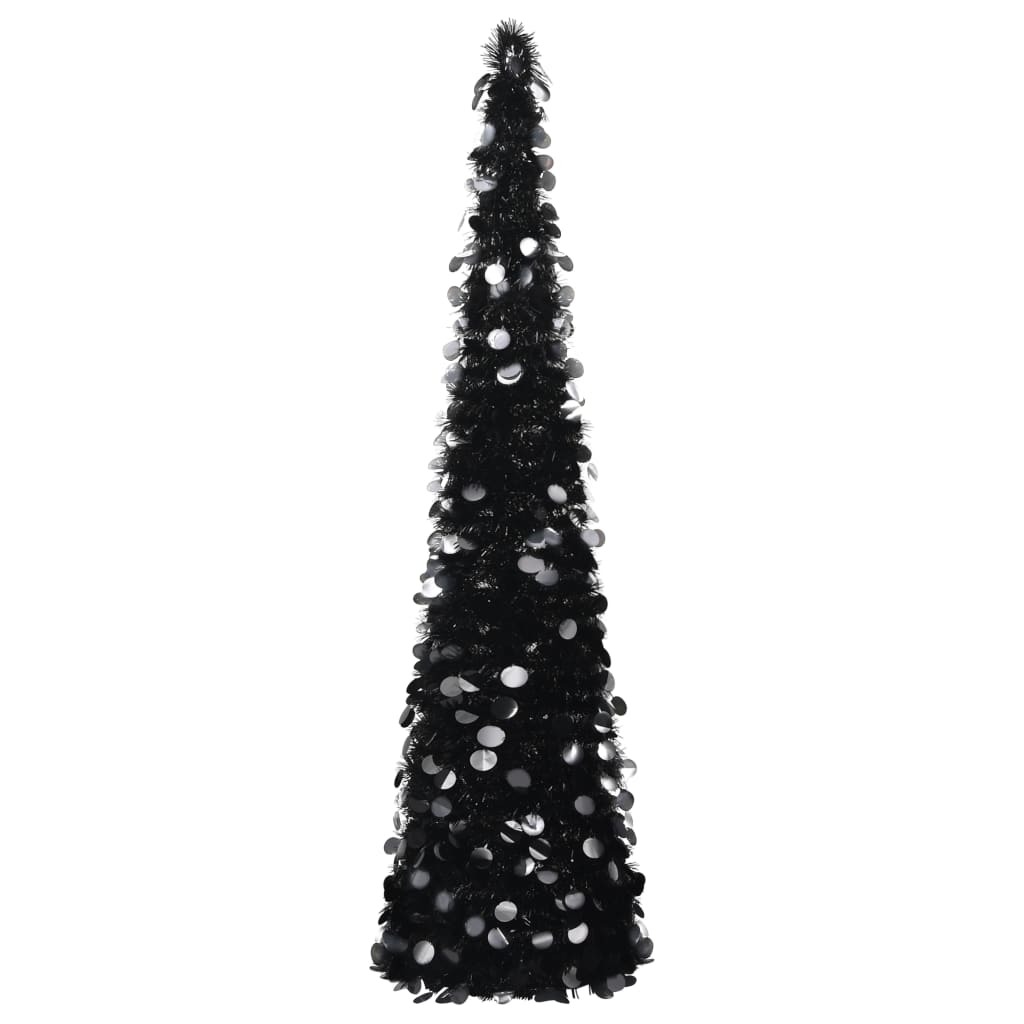 Vidaxl kunstkerstboom pop-up 180 cm pap noir