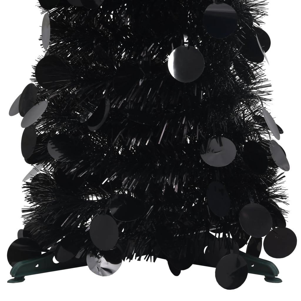 Vidaxl kunstkerstboom pop-up 180 cm pap noir