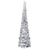 Vidaxl Kunstkerstboom pop-up 150 cm Pet Silver Colored