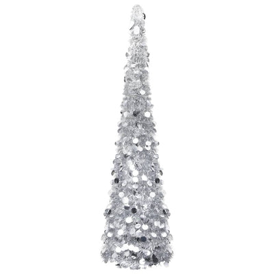 Vidaxl Kunstkerstboom pop-up 150 cm Pet Silver Colored