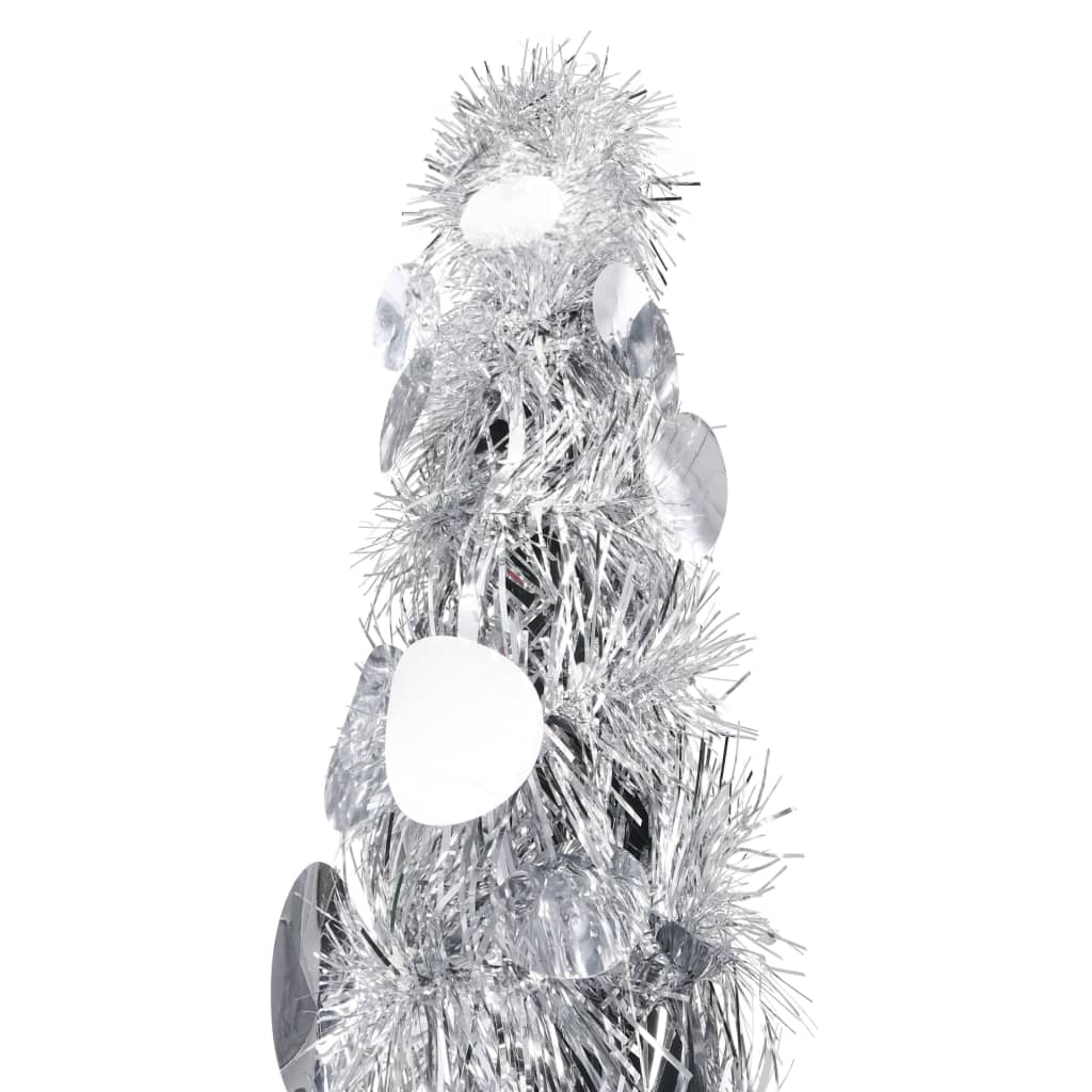 Vidaxl Kunstkerstboom pop-up 150 cm Pet Silver Colored