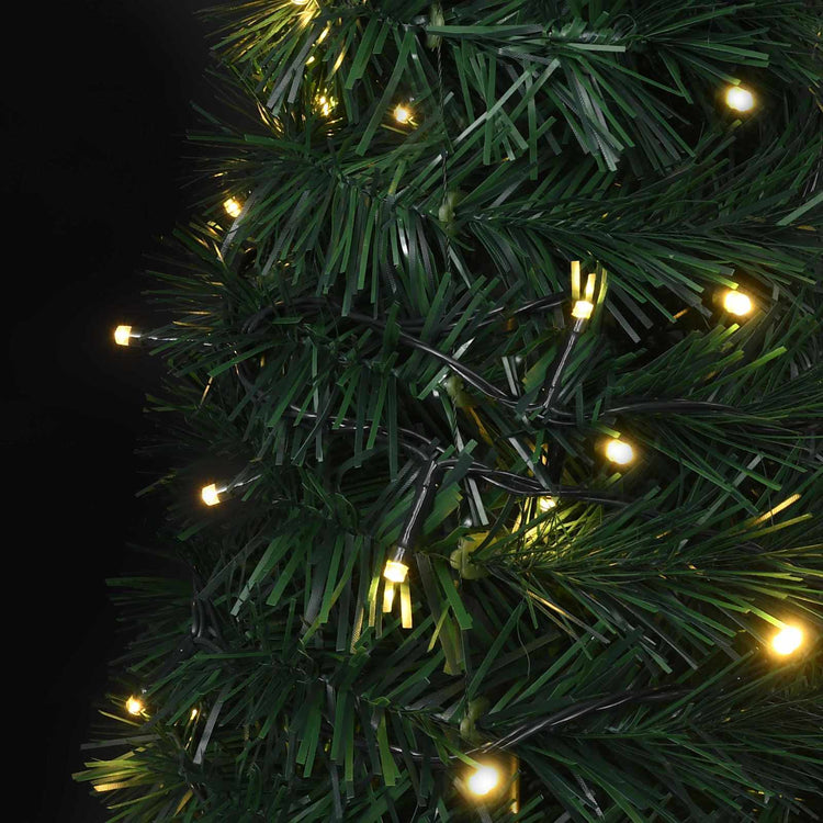 VidaXL Sapin de Noël avec guirlande lumineuse LED vert 150 x 150 cm PVC