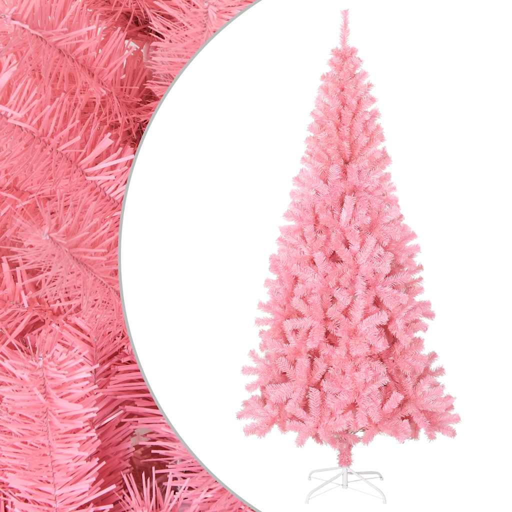 Vidaxl Kunstkerstboom avec un rose PVC standard de 210 cm