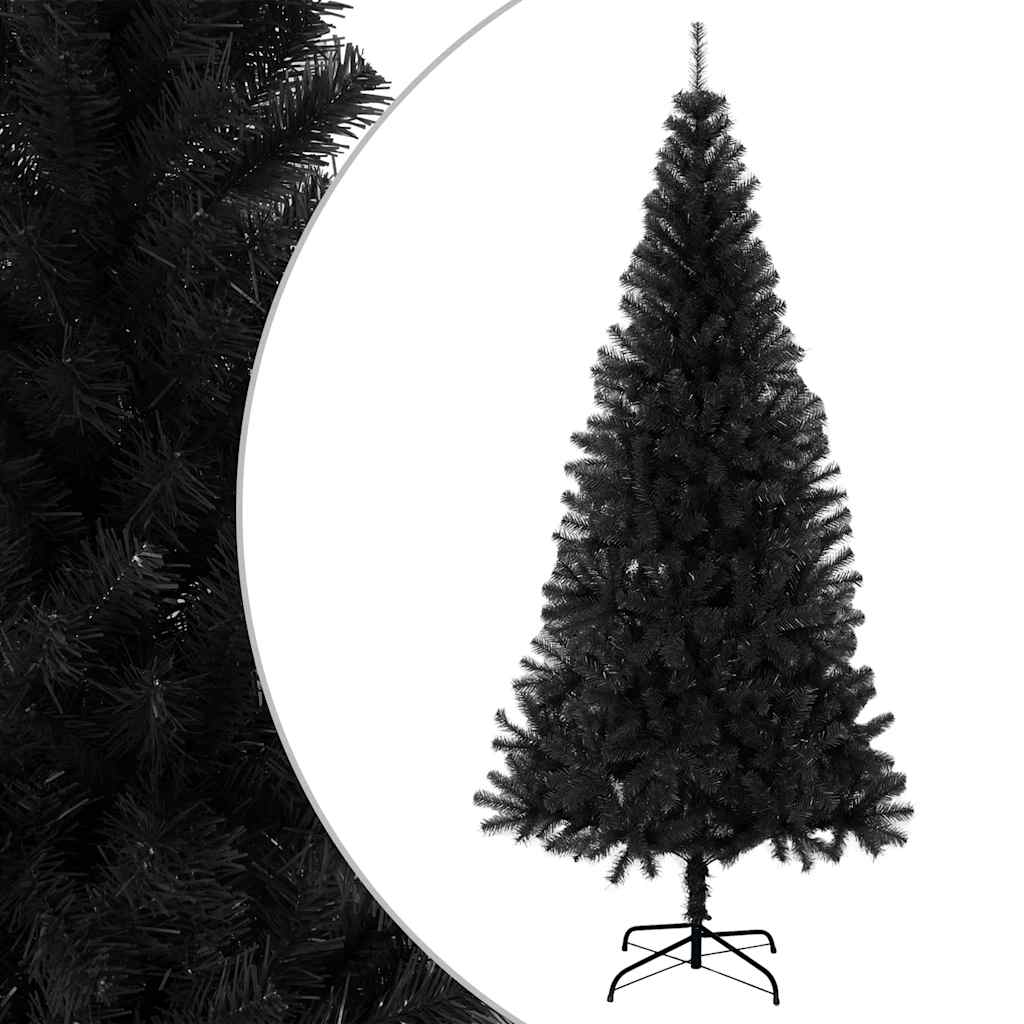Vidaxl kunstkerstboom avec noire de PVC standard de 210 cm