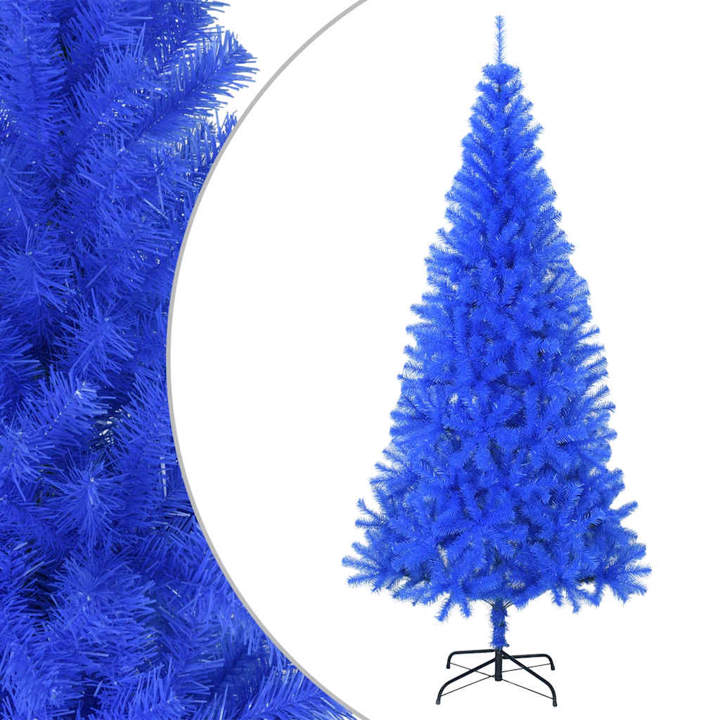 Vidaxl kunstkerstboom avec un bleu PVC standard de 210 cm