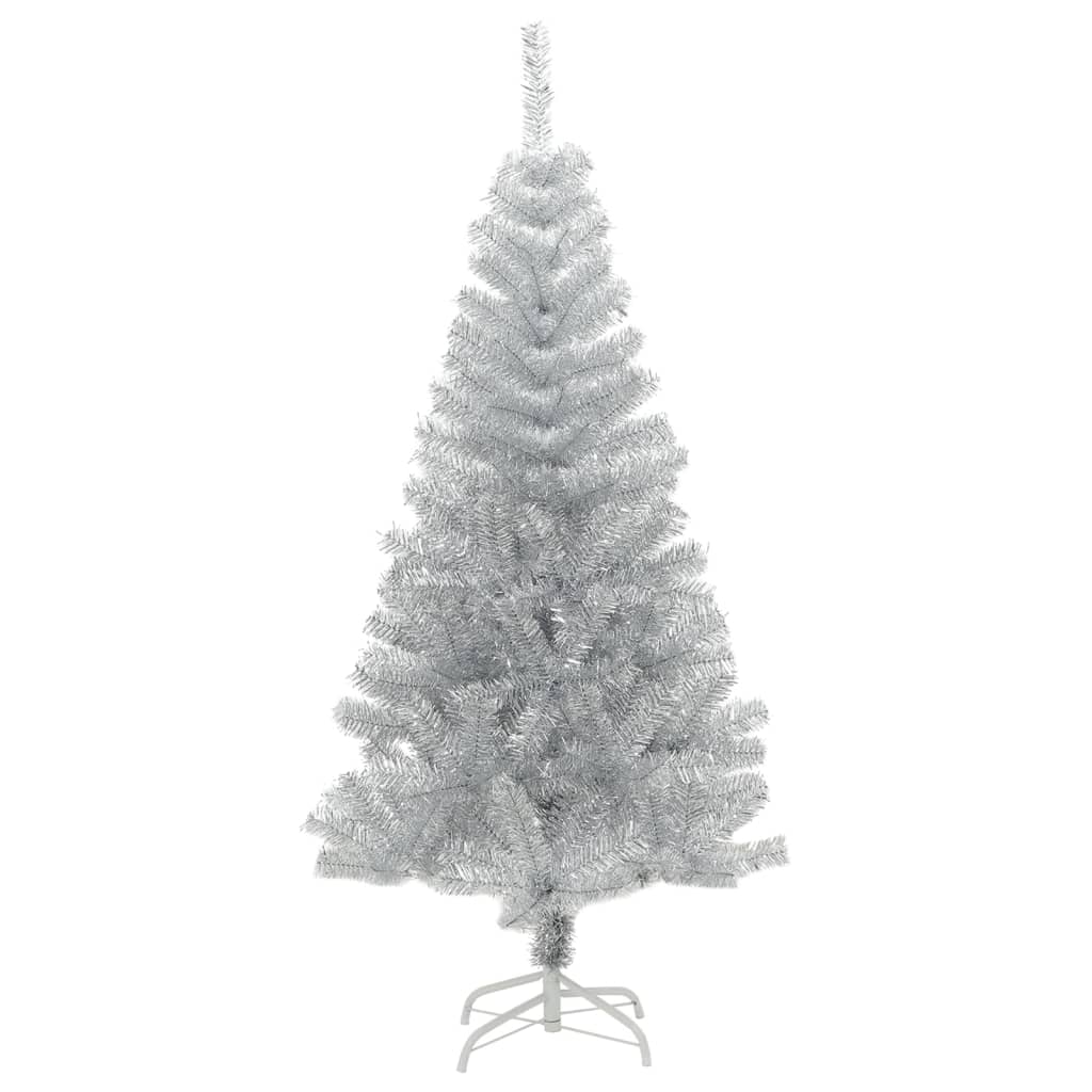 Vidaxl kunstkerstboom avec un capuchon standard de 150 cm en argent coloré