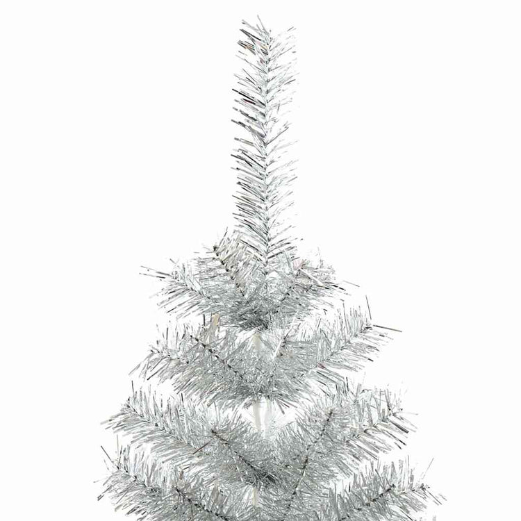 Vidaxl kunstkerstboom avec un capuchon standard de 180 cm en argent coloré