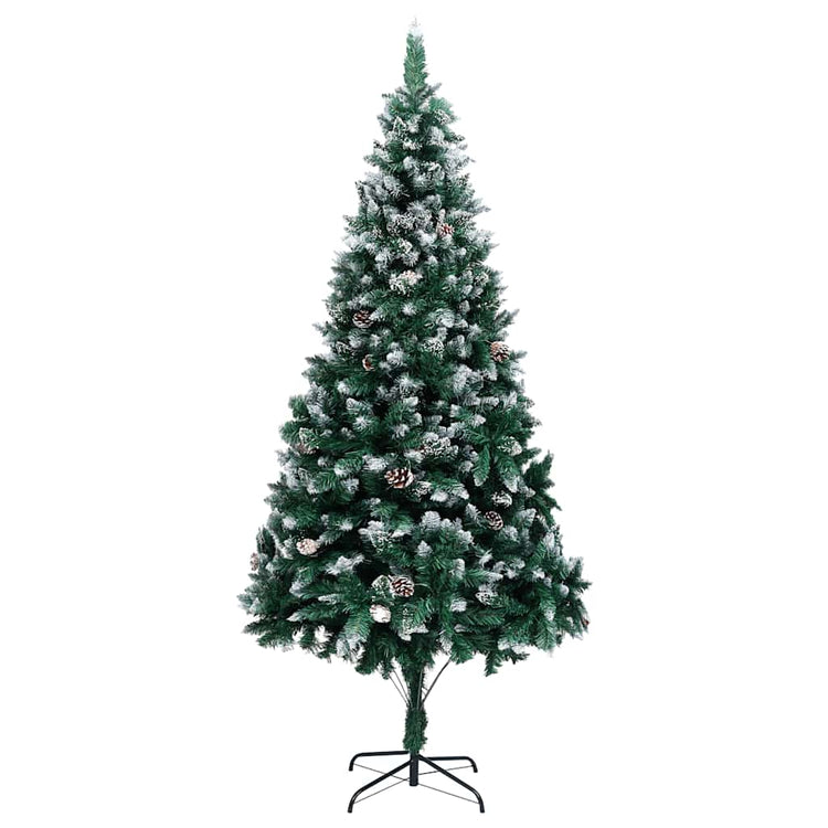 Vidaxx sapin de Noël artificiel avec pommes de pin et neige blanche 240 cm