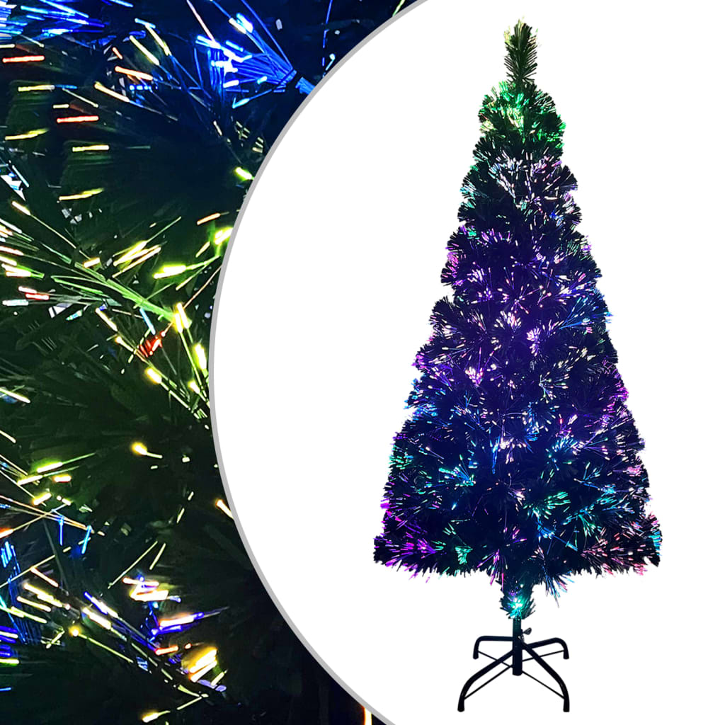 Vidaxl kunstkerstboom avec standard 210 cm à fibre optique vert