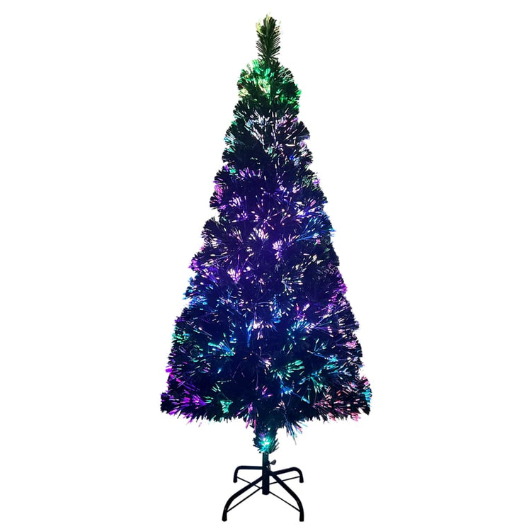 Vidaxl kunstkerstboom avec standard 210 cm à fibre optique vert