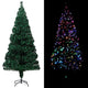 Vidaxl kunstkerstboom avec standard 210 cm à fibre optique vert