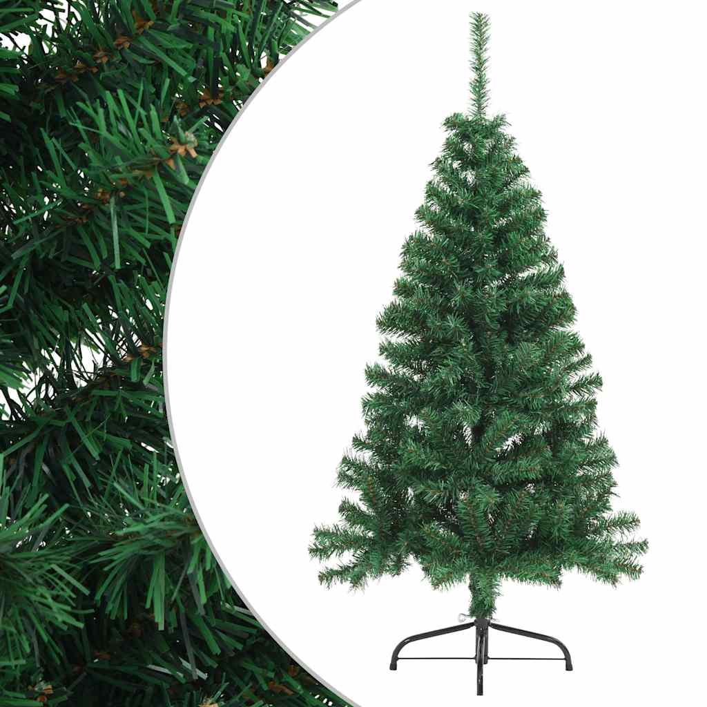 Vidaxl kunstkerstboom avec un demi-150 cm en PVC vert standard
