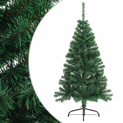 Vidaxl kunstkerstboom avec un demi-150 cm en PVC vert standard