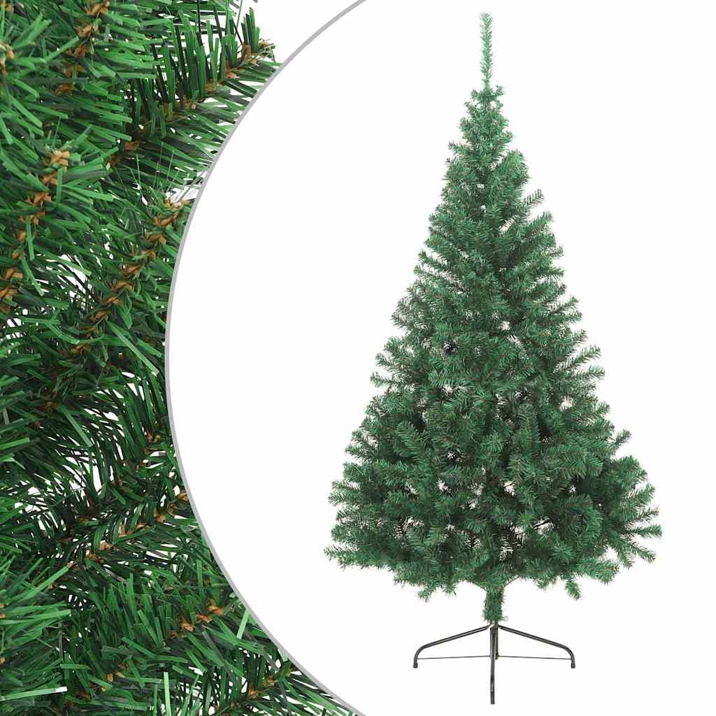 Vidaxl kunstkerstboom avec un demi-180 cm en PVC vert standard